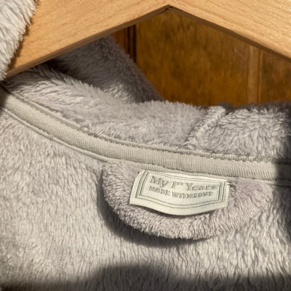 My 1st Years Made With Love 2-3Y Gray Fleece Robe - Picture 4 of 5